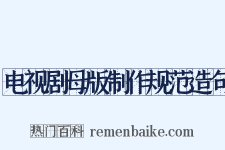 电视剧母版制作规范造句是什么意思的图片